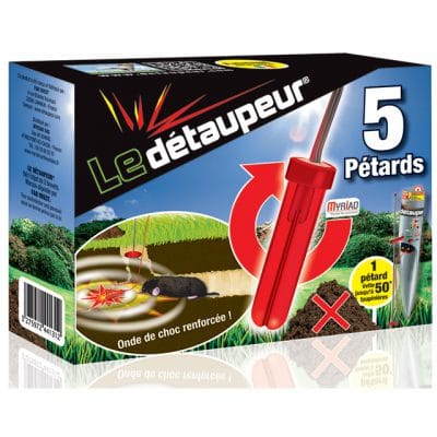 Recharge pétard detaupeur action anti taupe lot de 5 pétards - Gazoneo